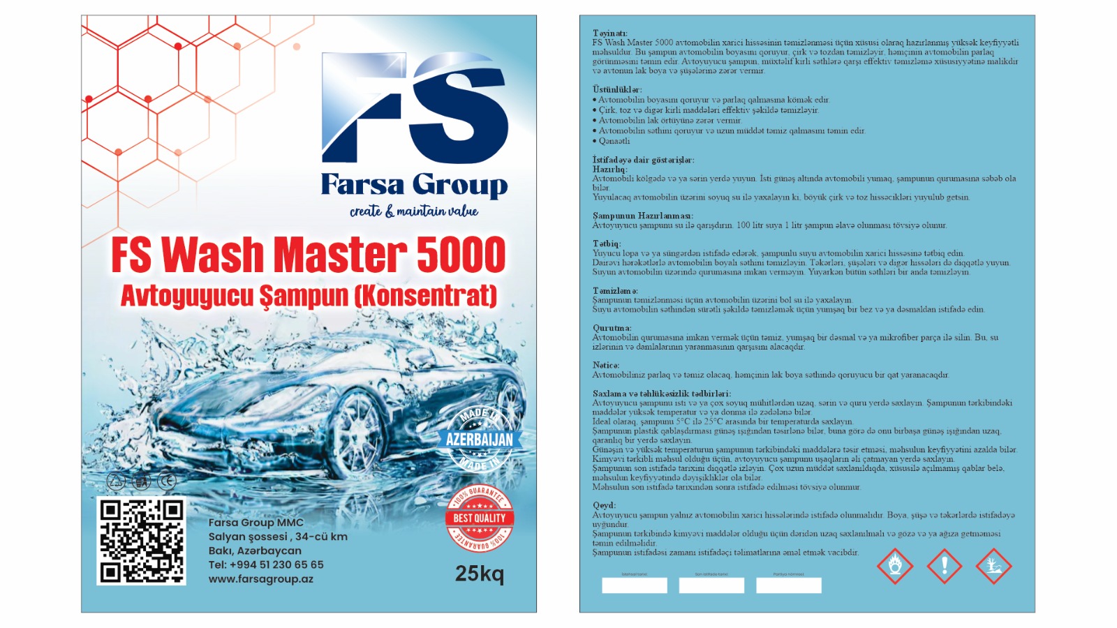 Production of car shampoo